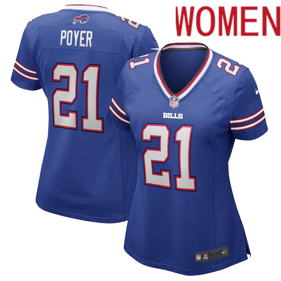 Women Buffalo Bills #21 Jordan Poyer Royal Nike Game NFL Jersey->women nfl jersey->Women Jersey